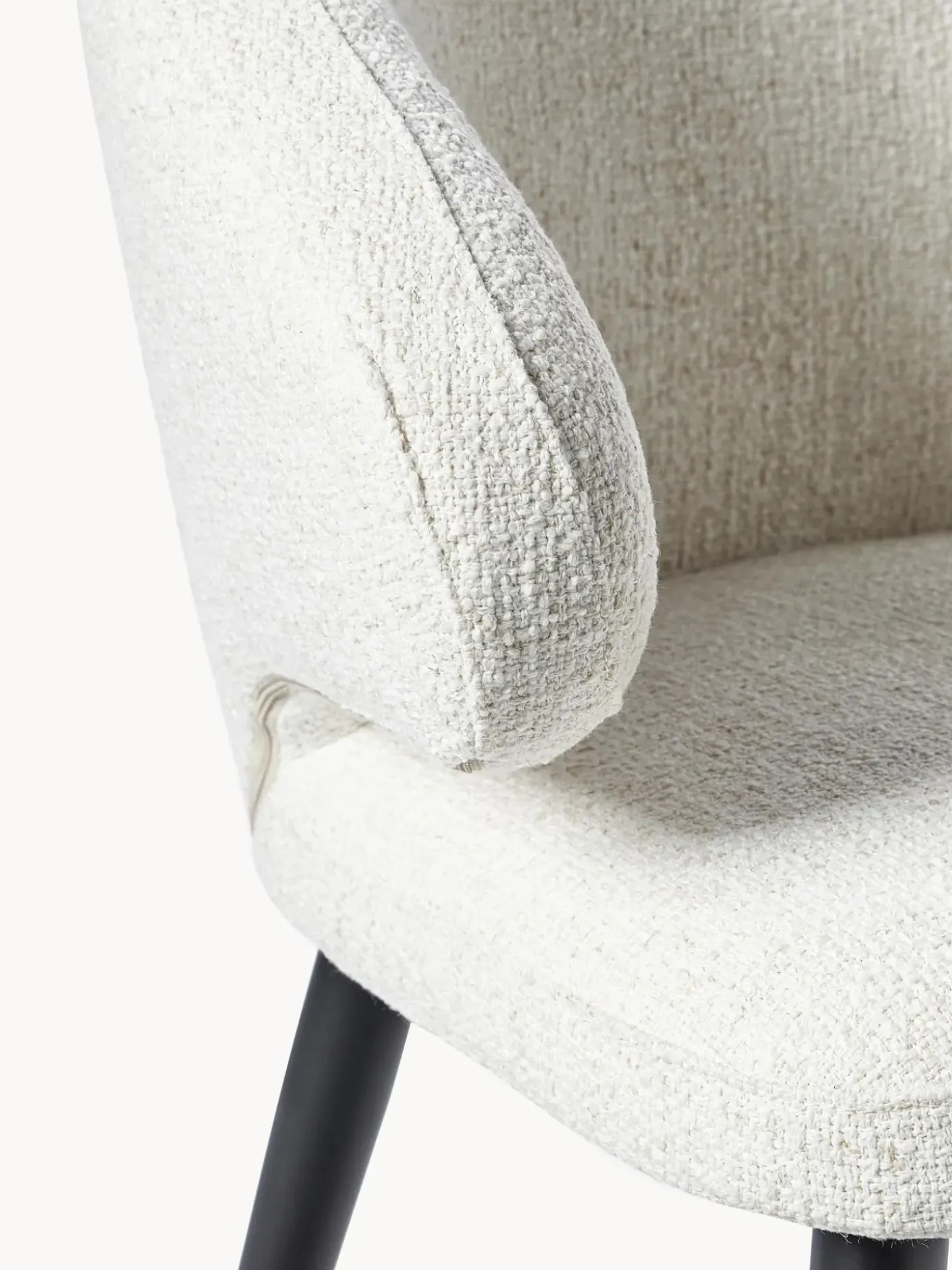 Sedia Con Braccioli In Boucle Celia