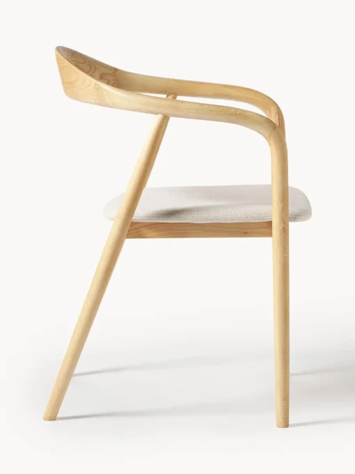 Sedia Con Braccioli In Legno Con Cuscino Angelina