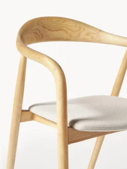 Sedia Con Braccioli In Legno Con Cuscino Angelina