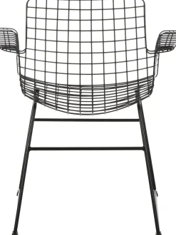 Sedia Con Braccioli In Metallo Wire