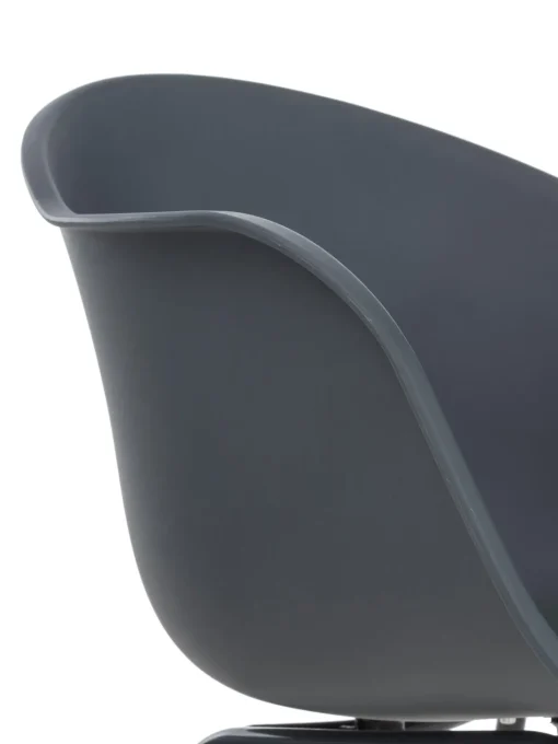 Sedia Con Braccioli In Plastica Con Gambe In Metallo Claire