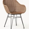 Sedia Con Braccioli In Polirattan Costa 2 Pz