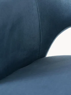 Sedia Con Braccioli In Velluto Rachel