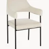 Sedia Con Braccioli In Velluto Zoe
