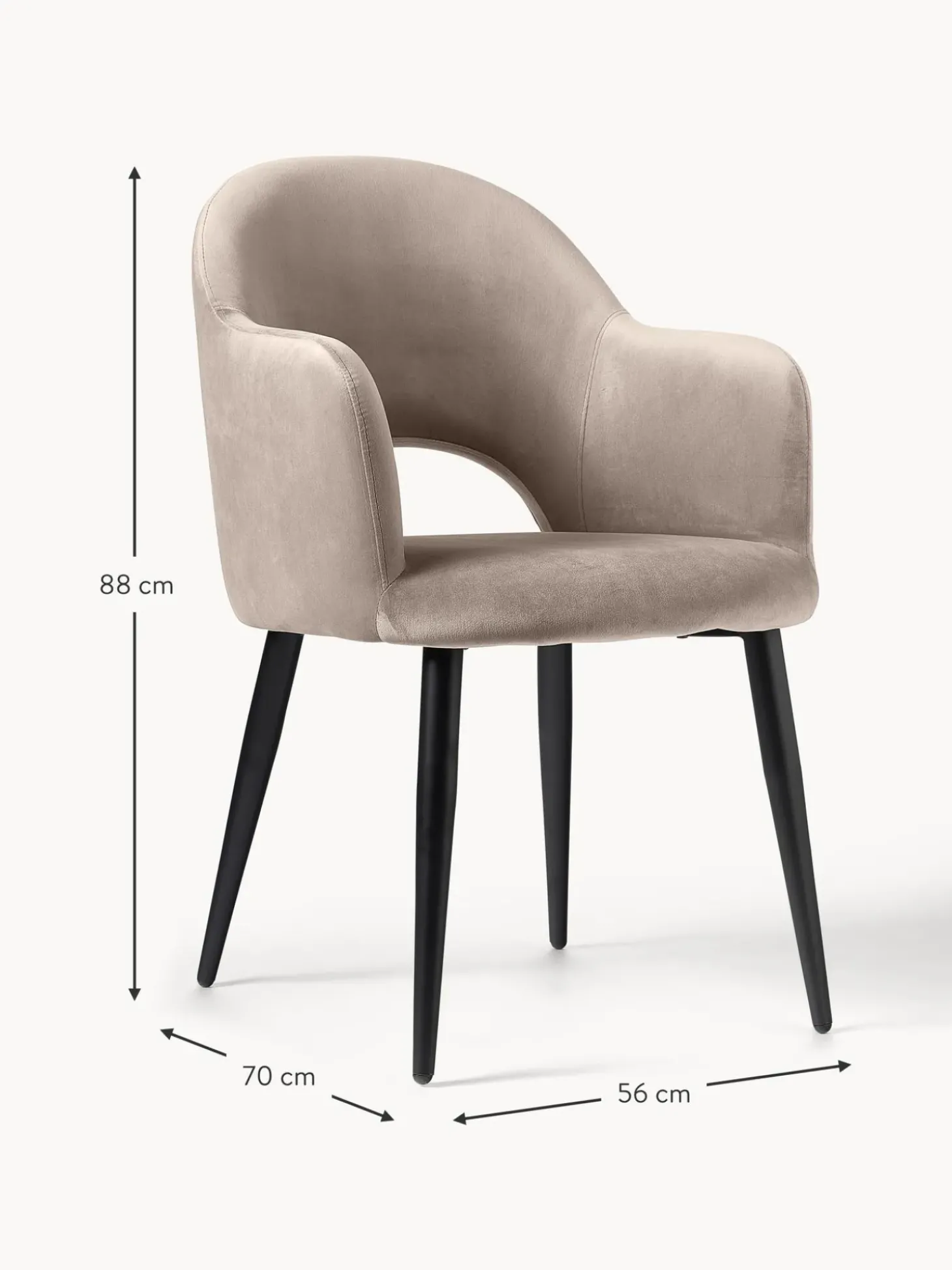 Sedia Con Braccioli Rachel