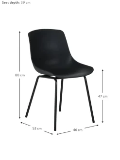 Sedia Con Gambe In Metallo Dave 2 Pz