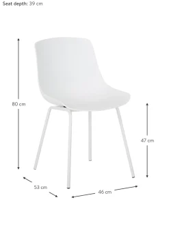 Sedia Con Gambe In Metallo Dave 2 Pz