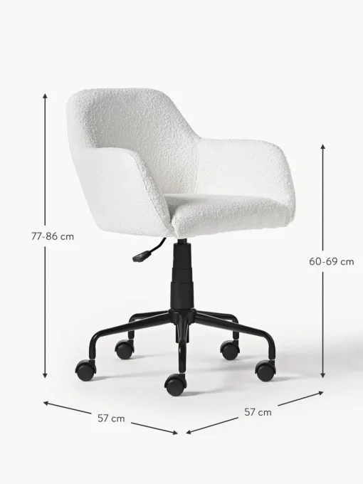 Sedia Da Scrivania In Boucle Lucie
