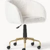 Sedia Da Scrivania In Teddy Emmie, Regolabile In Altezza