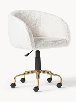 Sedia Da Scrivania In Teddy Emmie, Regolabile In Altezza