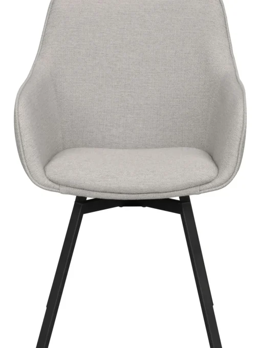 Sedia Girevole Con Braccioli Imbottita E Gambe In Metallo Alison
