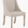Sedia Imbottita Con Gambe In Legno Savannah