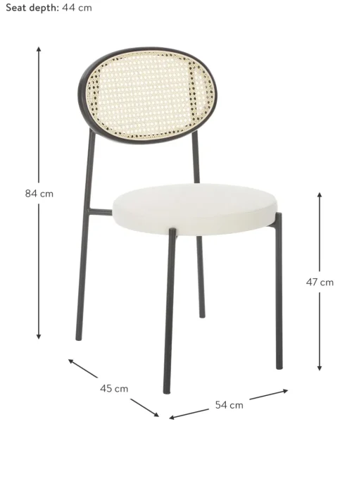 Sedia Imbottita Con Intreccio Viennese Remy 2 Pz