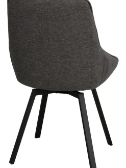 Sedia Imbottita Girevole Con Gambe In Metallo Alison