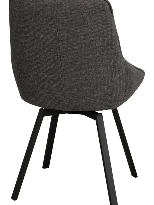 Sedia Imbottita Girevole Con Gambe In Metallo Alison