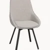 Sedia Imbottita Girevole Con Gambe In Metallo Alison