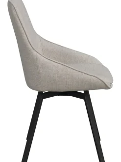 Sedia Imbottita Girevole Con Gambe In Metallo Alison