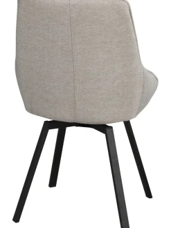 Sedia Imbottita Girevole Con Gambe In Metallo Alison