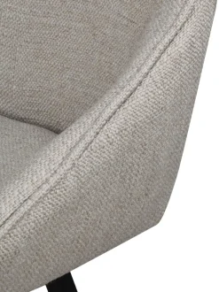 Sedia Imbottita Girevole Con Gambe In Metallo Alison