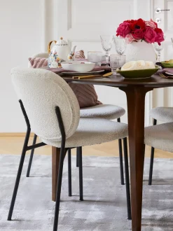 Sedia Imbottita In Boucle Ulrica 2 Pz