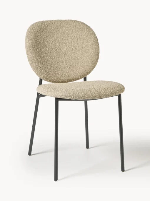 Sedia Imbottita In Boucle Ulrica 2 Pz