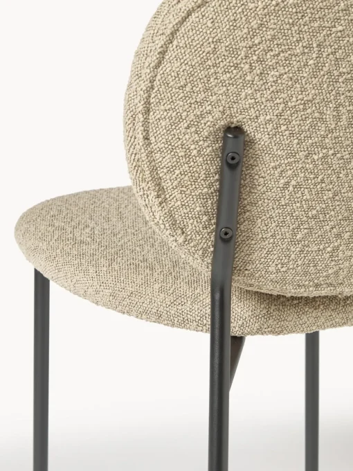 Sedia Imbottita In Boucle Ulrica 2 Pz