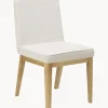 Sedia Imbottita In Tessuto Bianco Crema Koga