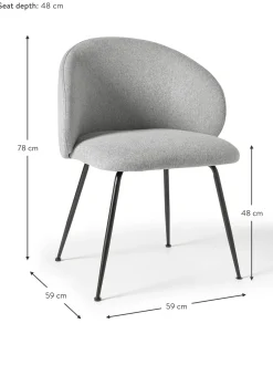 Sedia Imbottita In Tessuto Luisa 2 Pz