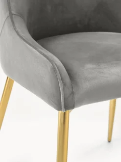 Sedia Imbottita In Velluto Ava