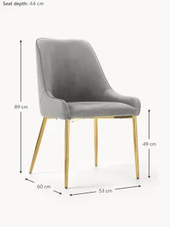 Sedia Imbottita In Velluto Ava