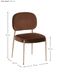 Sedia Imbottita In Velluto Viggo