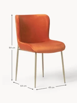 Sedia Imbottita In Velluto Tess