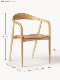 Sedia In Legno Con Braccioli Angelina