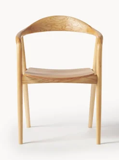 Sedia In Legno Con Braccioli Angelina