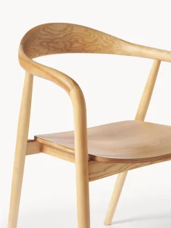 Sedia In Legno Con Braccioli Angelina