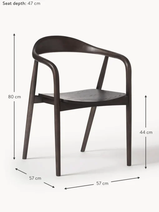 Sedia In Legno Con Braccioli Angelina