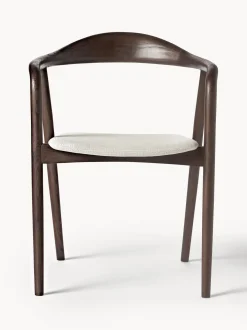 Sedia In Legno Con Braccioli E Cuscino Angelina