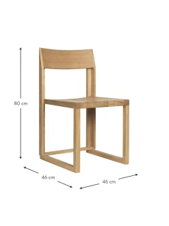 Sedia In Legno Di Quercia Outline