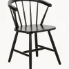 Sedia In Legno Nero Design Windsor Megan 2 Pz