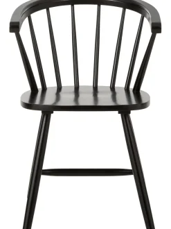 Sedia In Legno Nero Design Windsor Megan 2 Pz