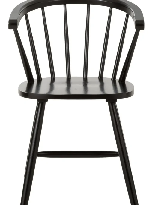 Sedia In Legno Nero Design Windsor Megan 2 Pz