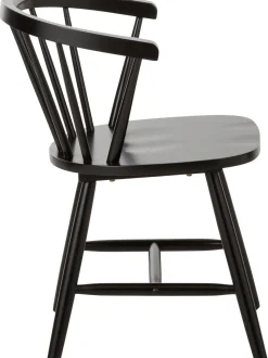 Sedia In Legno Nero Design Windsor Megan 2 Pz