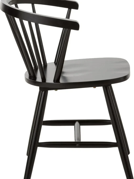Sedia In Legno Nero Design Windsor Megan 2 Pz