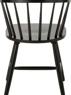 Sedia In Legno Nero Design Windsor Megan 2 Pz