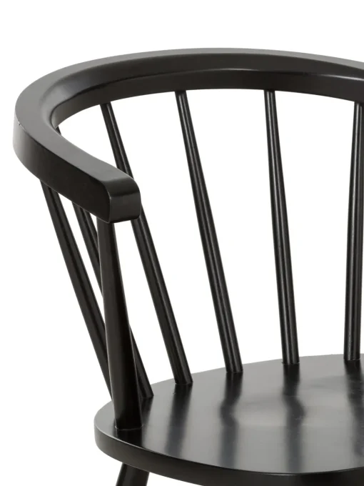Sedia In Legno Nero Design Windsor Megan 2 Pz