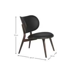 Sedia In Pelle Con Gambe In Legno Rocker, Fatta A Mano*Mater Clearance