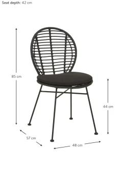 Sedia In Polirattan Con Cuscino Cordula 2 Pz