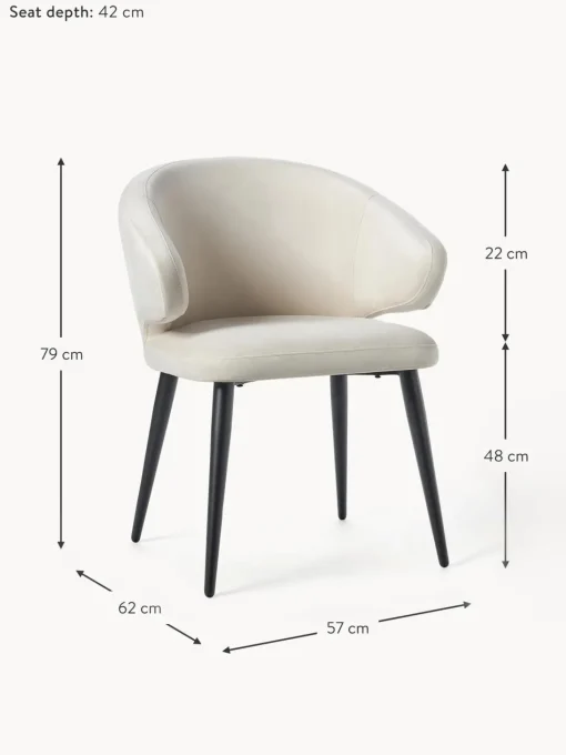 Sedia Moderna In Velluto Celia
