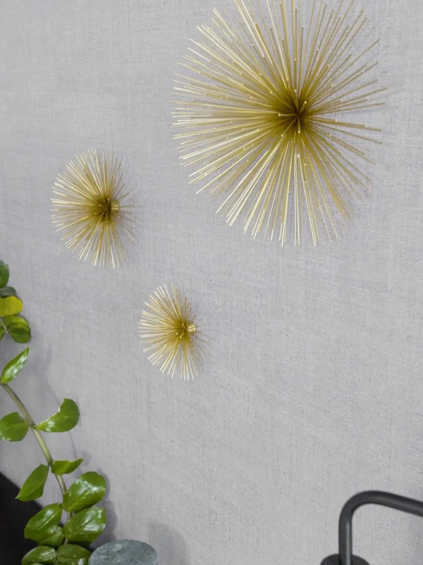 Set 3 Decorazioni Da Parete In Metallo Ray