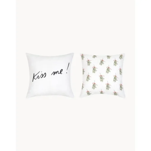 Set 2 Federe Arredo Di Design Con Vischio Di Kera Till Mistletoe*Westwing Collection Hot
